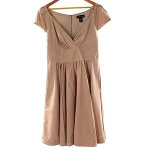 Knee Length Fit and Flare Party Formal Dress Size 10 Pink Tartan